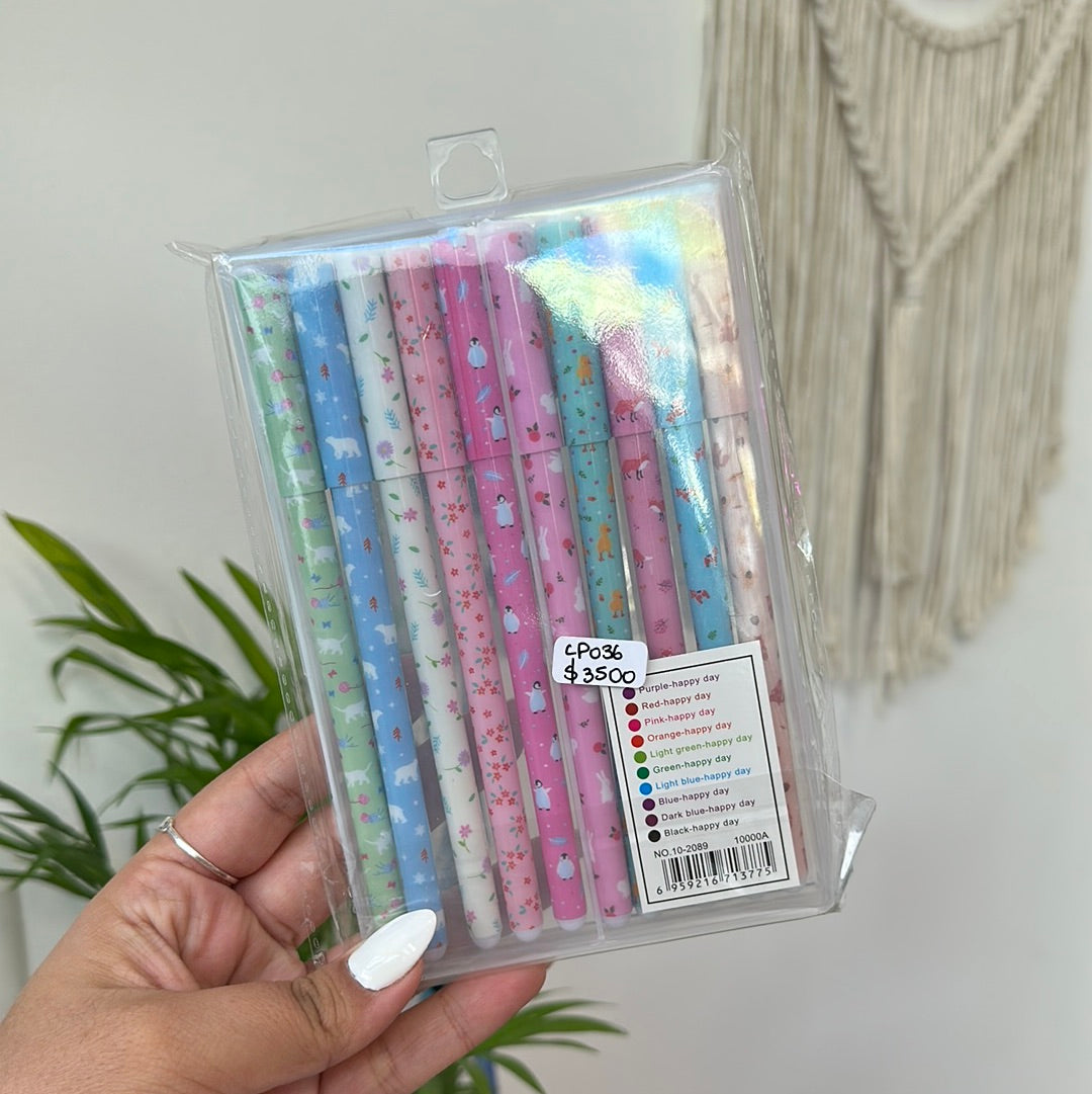 Set de lápices tinta